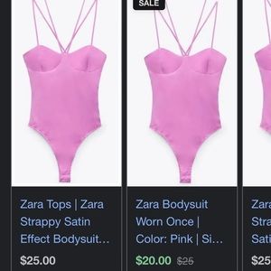 Zara pink Bodysuit